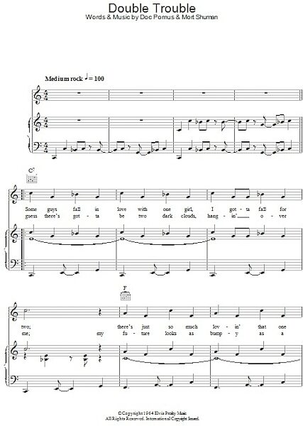open zoom image for Double Trouble - Piano/Vocal/Guitar, New, Main