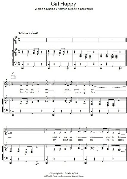 open zoom image for Girl Happy - Piano/Vocal/Guitar, New, Main