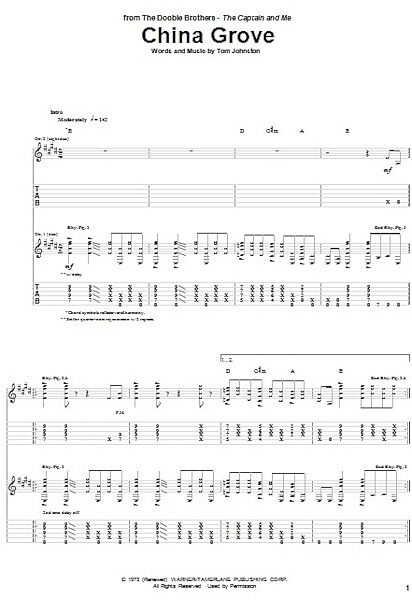 open zoom image for China Grove - Guitar TAB, New, Main