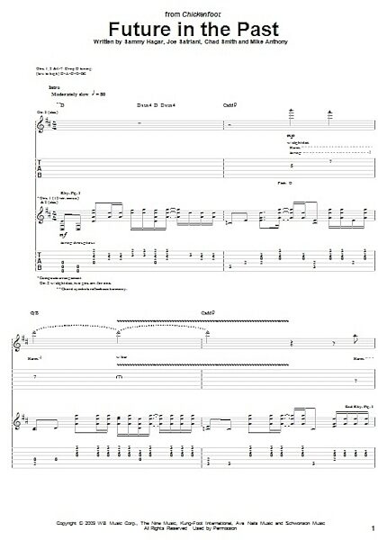 open zoom image for Future In The Past - Guitar TAB, New, Main