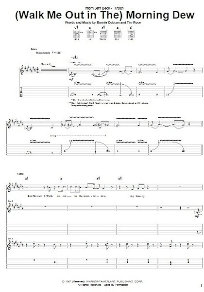 open zoom image for (Walk Me Out In The) Morning Dew - Guitar TAB, New, Main