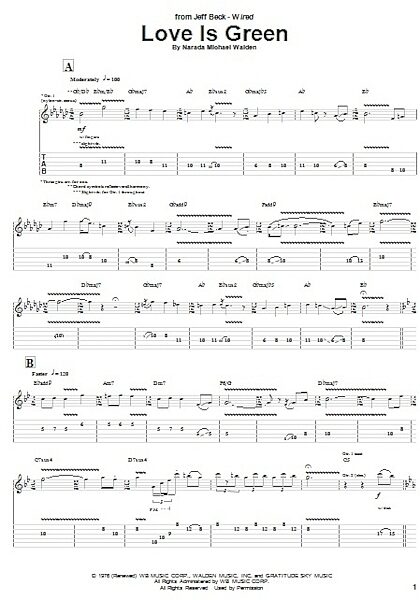 open zoom image for Love Is Green - Guitar TAB, New, Main