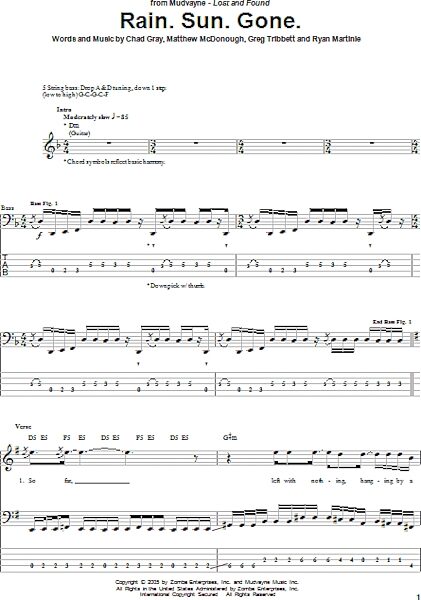 open zoom image for Rain.Sun.Gone - Bass Tab, New, Main