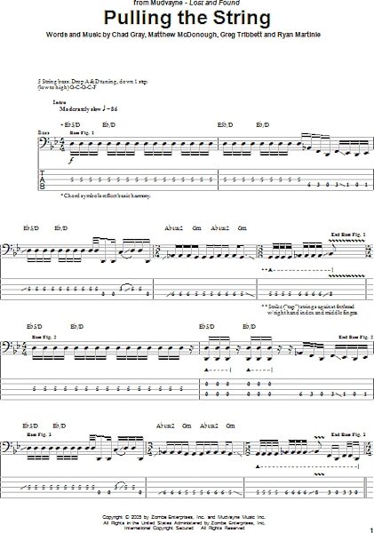 open zoom image for Pulling The String - Bass Tab, New, Main