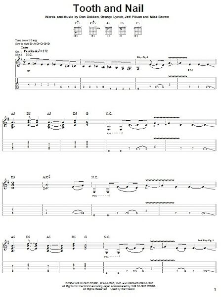 open zoom image for Tooth And Nail - Guitar TAB, New, Main