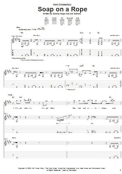 open zoom image for Soap On A Rope - Guitar TAB, New, Main