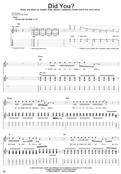 open zoom image for Did You? - Guitar TAB, New, Main