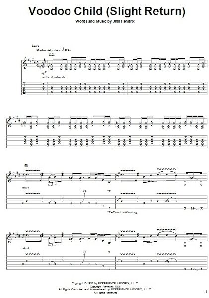 open zoom image for Voodoo Child (Slight Return) - Guitar Tab Play-Along, New, Main