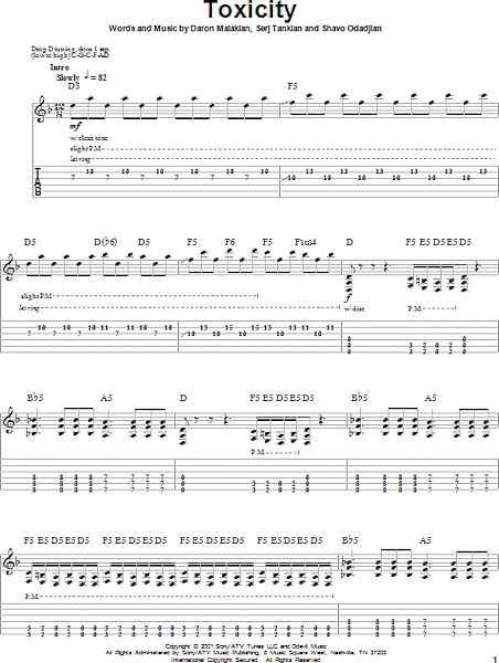 open zoom image for Toxicity - Guitar Tab Play-Along, New, Main