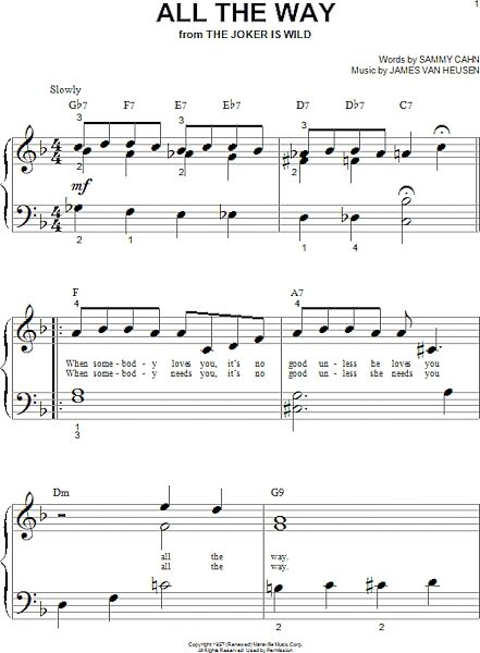 open zoom image for All The Way - Big Note Piano, New, Main