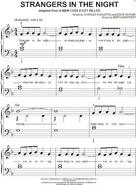 open zoom image for Strangers In The Night - Big Note Piano, New, Main