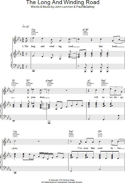 open zoom image for The Long And Winding Road - Piano/Vocal/Guitar, New, Main