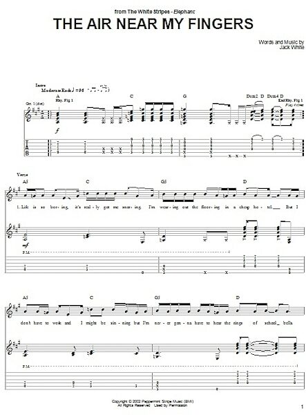 open zoom image for The Air Near My Fingers - Guitar TAB, New, Main