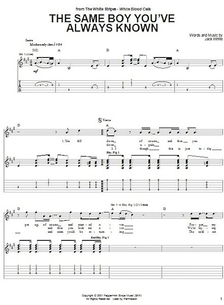 open zoom image for The Same Boy You've Always Known - Guitar TAB, New, Main