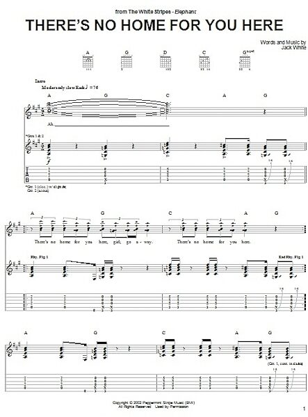 open zoom image for There's No Home For You Here - Guitar TAB, New, Main