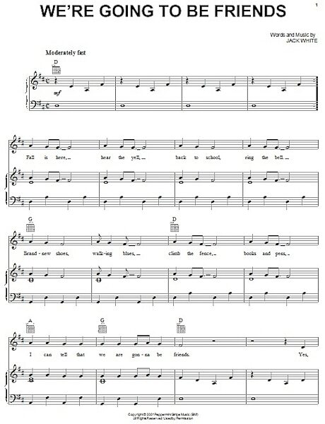 open zoom image for We're Going To Be Friends - Piano/Vocal/Guitar, New, Main