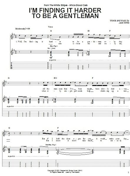 open zoom image for I'm Finding It Harder To Be A Gentleman - Guitar TAB, New, Main