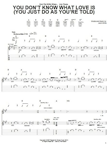 open zoom image for You Don't Know What Love Is (You Just Do As You're Told) - Guitar TAB, New, Main