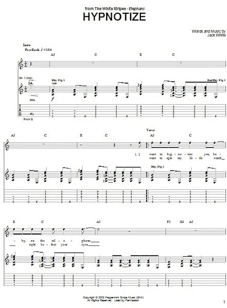 open zoom image for Hypnotize - Guitar TAB, New, Main