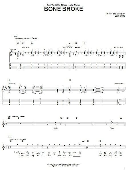 open zoom image for Bone Broke - Guitar TAB, New, Main