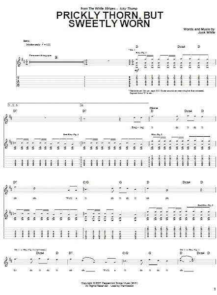 open zoom image for Prickly Thorn, But Sweetly Worn - Guitar TAB, New, Main