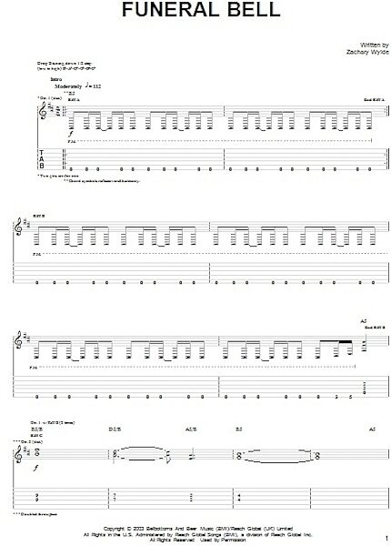 open zoom image for Funeral Bell - Guitar TAB, New, Main