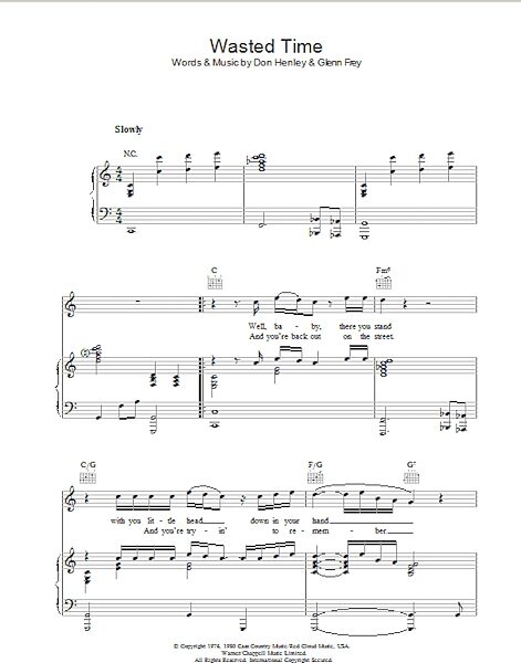 open zoom image for Wasted Time - Piano/Vocal/Guitar, New, Main