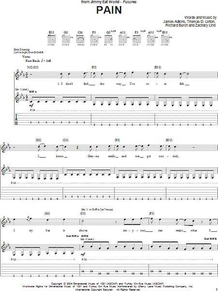 open zoom image for Pain - Guitar TAB, New, Main