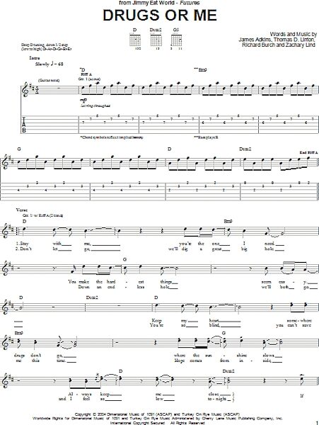 open zoom image for Drugs Or Me - Guitar TAB, New, Main
