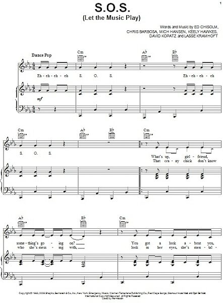 open zoom image for S.O.S. (Let The Music Play) - Piano/Vocal/Guitar, New, Main