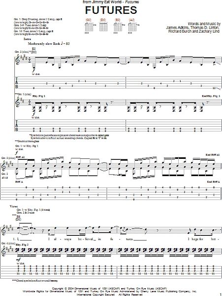 open zoom image for Futures - Guitar TAB, New, Main