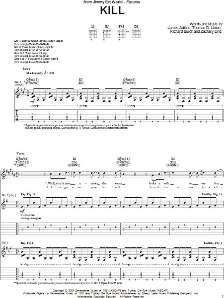 open zoom image for Kill - Guitar TAB, New, Main