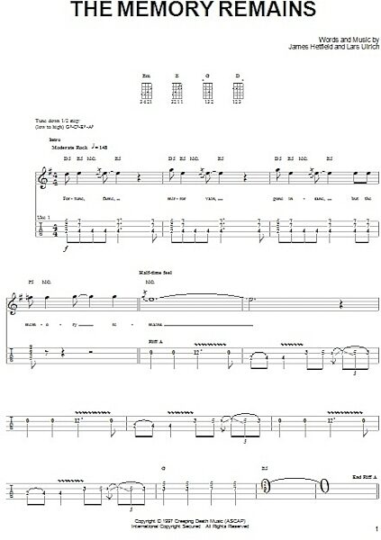 open zoom image for The Memory Remains - Ukulele, New, Main