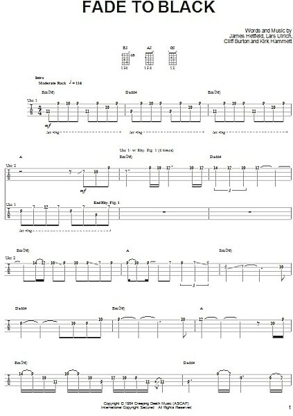 open zoom image for Fade To Black - Ukulele, New, Main