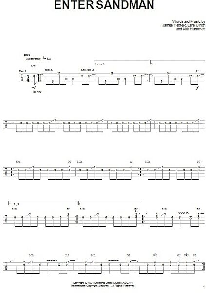 open zoom image for Enter Sandman - Ukulele, New, Main