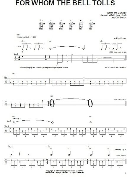 open zoom image for For Whom The Bell Tolls - Ukulele, New, Main