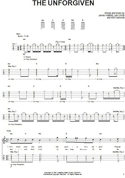 open zoom image for The Unforgiven - Ukulele, New, Main