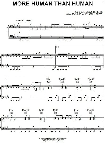 open zoom image for More Human Than Human - Piano/Vocal/Guitar, New, Main