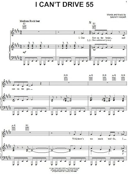 open zoom image for I Can't Drive 55 - Piano/Vocal/Guitar, New, Main