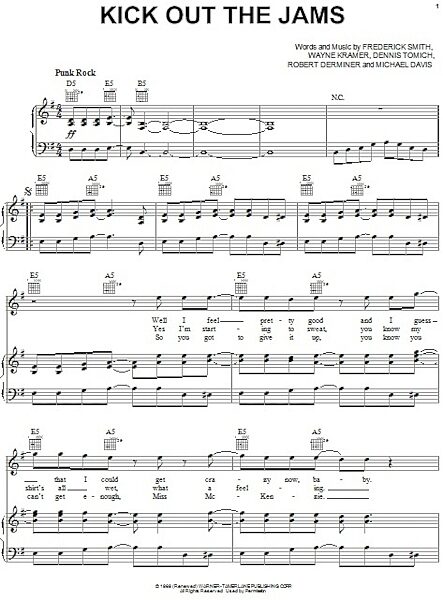 open zoom image for Kick Out The Jams - Piano/Vocal/Guitar, New, Main