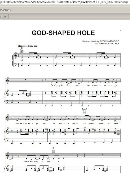 open zoom image for God-Shaped Hole - Piano/Vocal/Guitar, New, Main