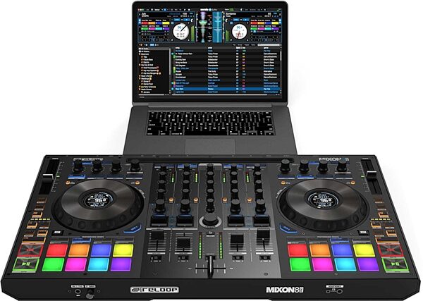 open zoom image for Reloop Mixon 8 Pro DJ Controller, Open Box (Very Good), Action Position Back