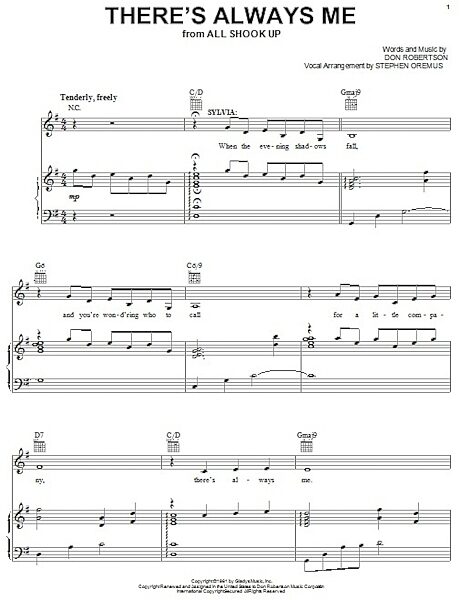 open zoom image for There's Always Me - Piano/Vocal/Guitar, New, Main