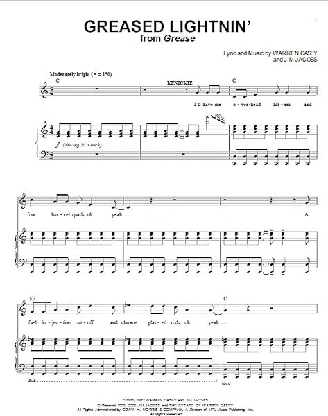 open zoom image for Greased Lightnin' - Piano Vocal, New, Main