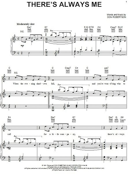 open zoom image for There's Always Me - Piano/Vocal/Guitar, New, Main