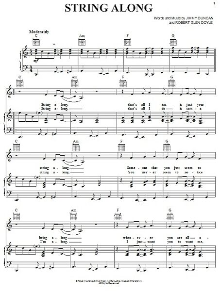 open zoom image for String Along - Piano/Vocal/Guitar, New, Main