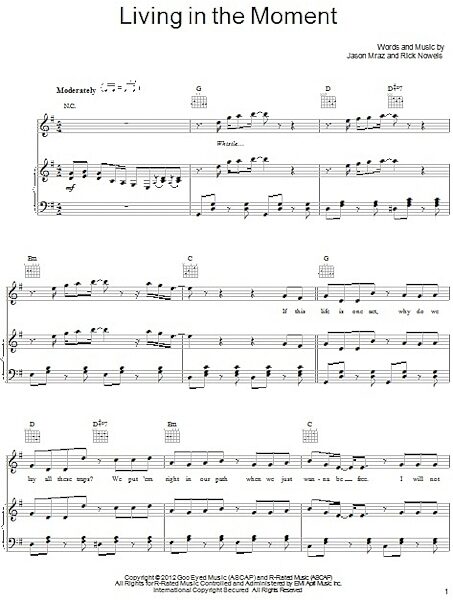 open zoom image for Living In The Moment - Piano/Vocal/Guitar, New, Main