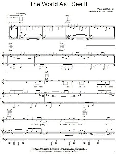 open zoom image for The World As I See It - Piano/Vocal/Guitar, New, Main