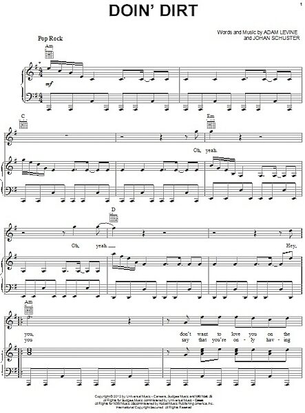 open zoom image for Doin' Dirt - Piano/Vocal/Guitar, New, Main