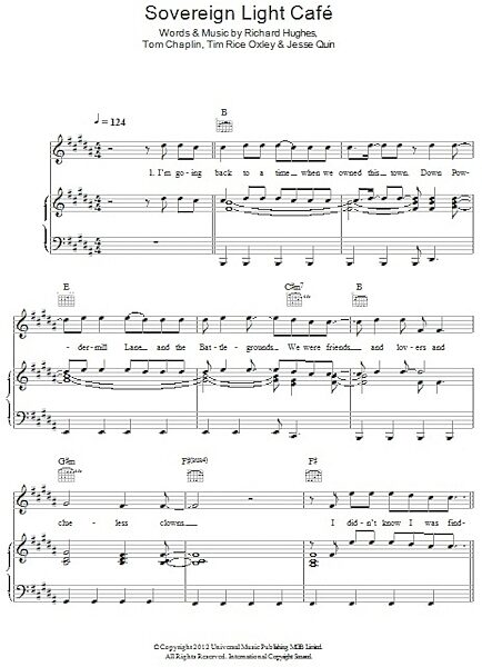 open zoom image for Sovereign Light Cafe - Piano/Vocal/Guitar, New, Main